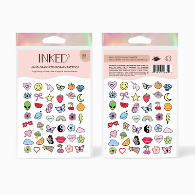 INKED2 Nostalgia Pack Temporary Tattoos