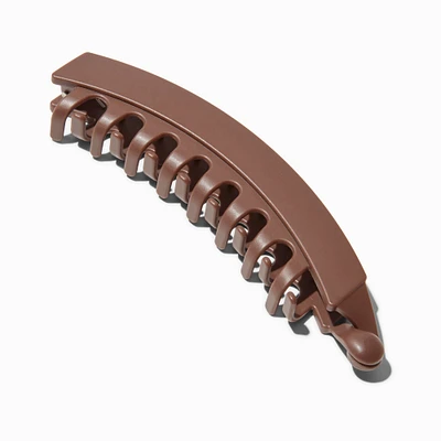 Matte Brown Banana Hair Claw