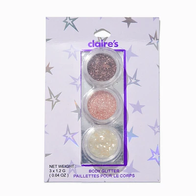 Nude Loose Body Glitter Stack - 3 Pack