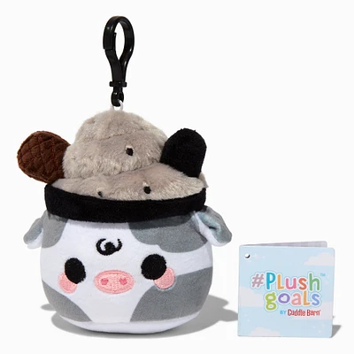 #Plush Goals by Cuddle Barn® 3'' Black Sesame Mooshake Plush Bag Clip