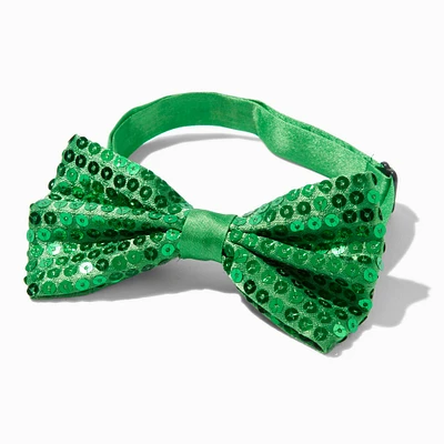 St. Patrick's Day Sequin Neck Bow Tie 