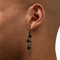 Black Rose Vines 3" Drop Earrings