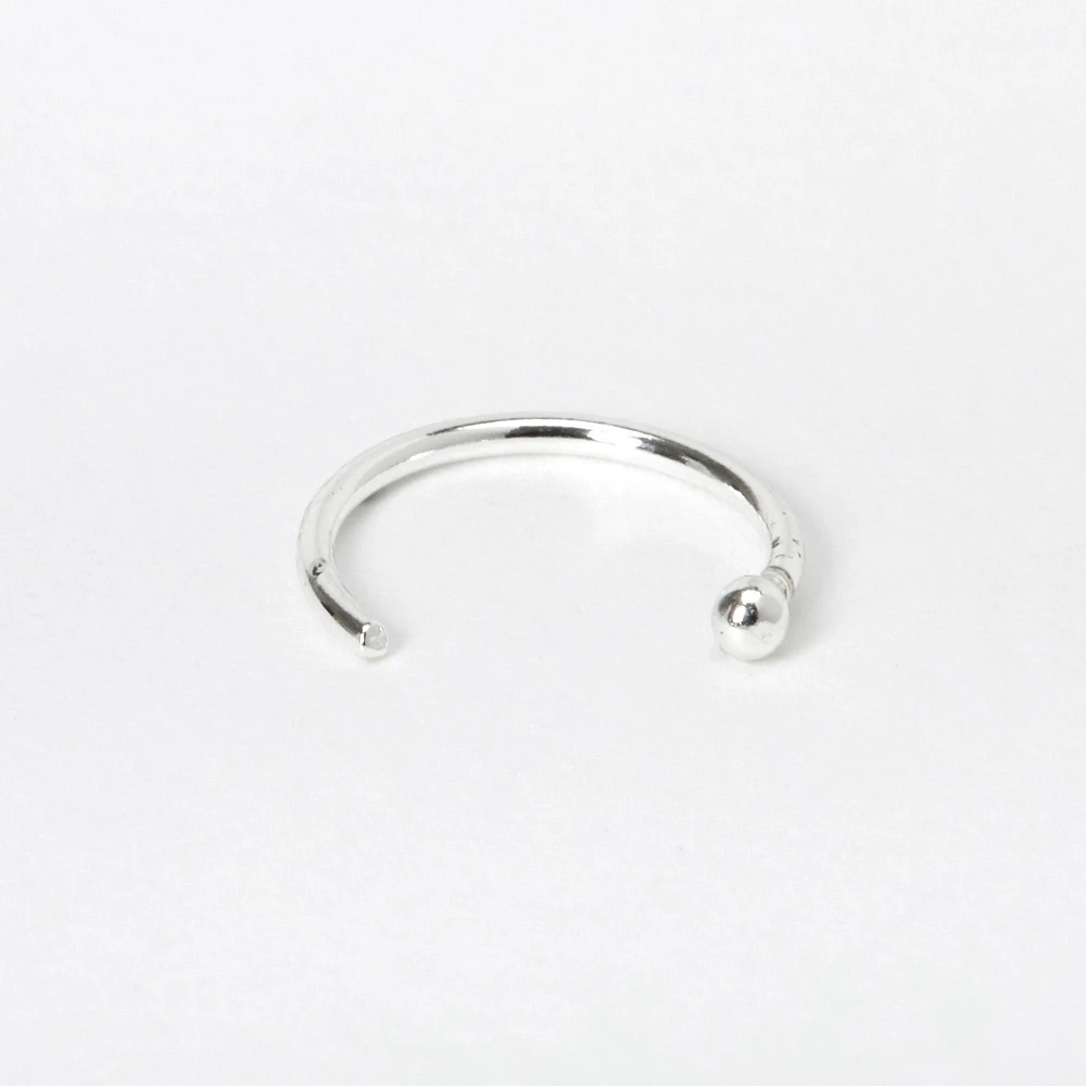 22G Sterling Silver Open Nose Ring