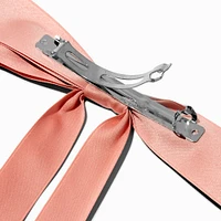 Blush Pink Extra Long Hair Bow Clip