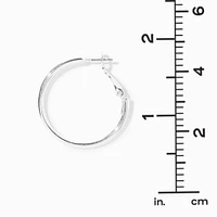 Silver-tone 30mm Hoop Earrings
