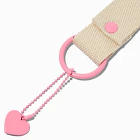 DIY Ivory Canvas Wristlet Keychain