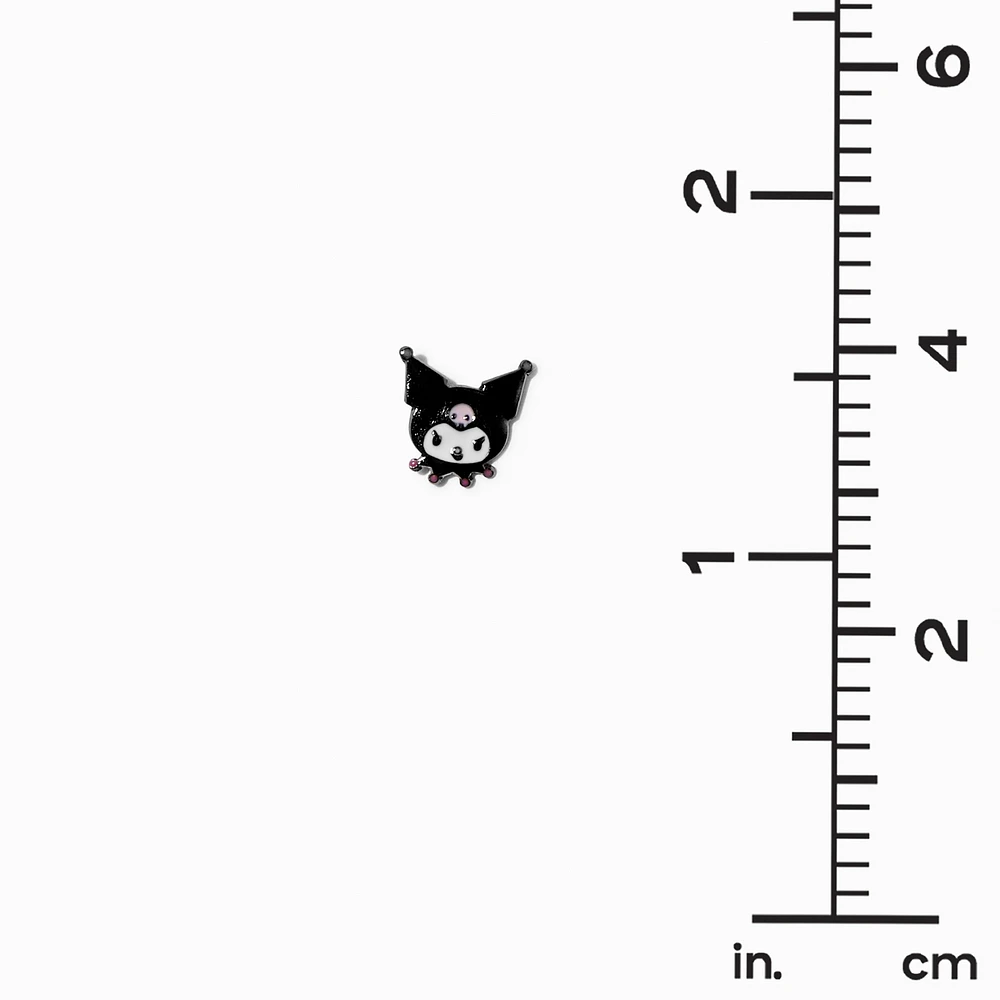 Sterling Silver Kuromi™ Enamel Stud Earrings