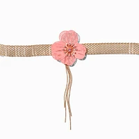 Coral Flower Fringe Choker Necklace