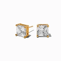 C LUXE by Claire's 18kt Gold Plated Cubic Zirconia 8mm Square Stud Earrings