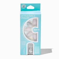 Daisy Bling Squoval Vegan Faux Nail Set - 24 Pack