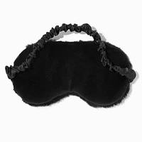 Metallic Lashes Black Furry Sleeping Mask