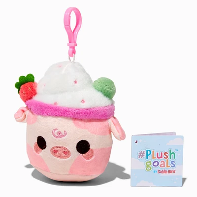 #Plush Goals by Cuddle Barn® 3'' Strawberry Mooshake Plush Bag Clip