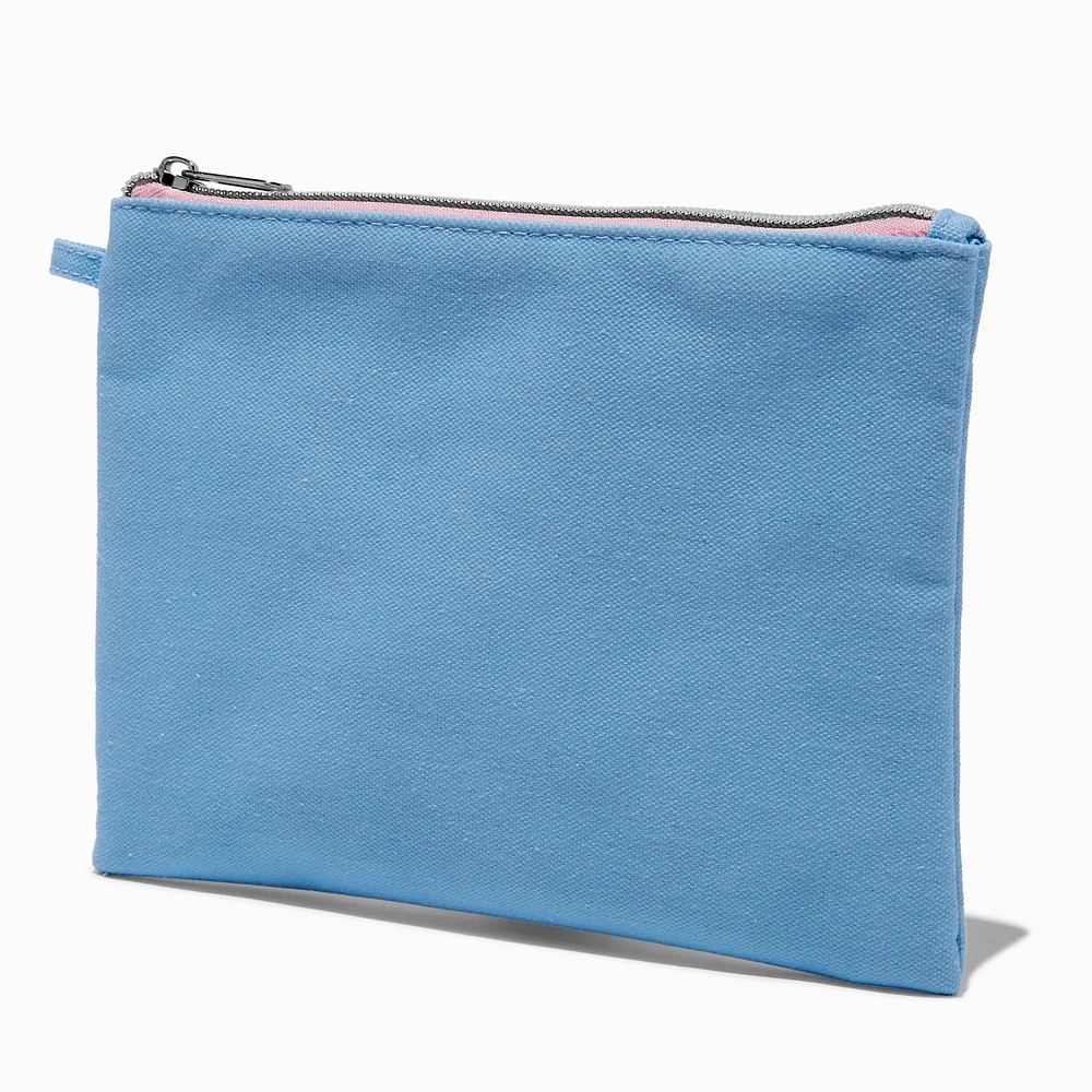 DIY Blue Nylon Pouch