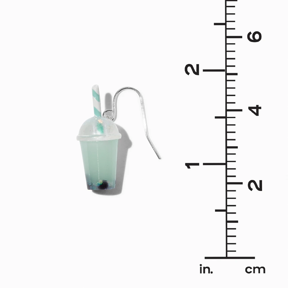 Mint Bubble Tea 0.5" Drop Earrings
