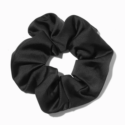 Black Satin Hair Scrunchie