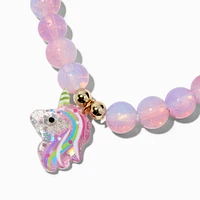 Glitter Unicorn Beaded Stretch Bracelet 