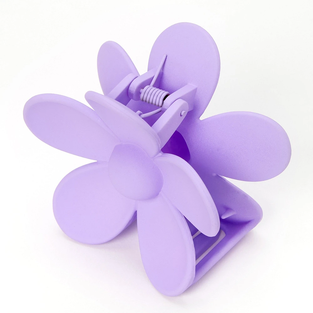 Lilac Matte Flower Hair Claw