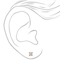 C LUXE by Claire's 18kt Gold Plated Cubic Zirconia 5mm Square Stud Earrings