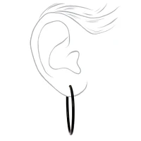 Mixed Metal 40mm Clip-On Hoop Earrings - 3 Pack