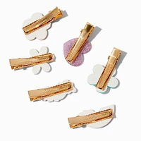 Claire's Club Rainbow Happy Hair Clips - 6 Pack
