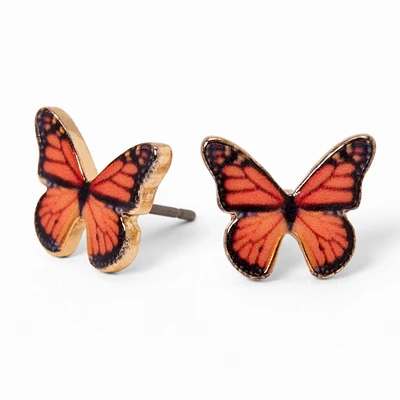 Monarch Butterfly Stud Earrings