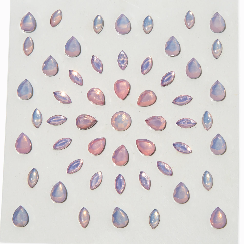 Pink & Purple Teardrop Assorted Hair Gems - 80 Pack