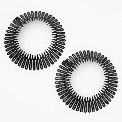 Black Accordion Headbands - 2 Pack