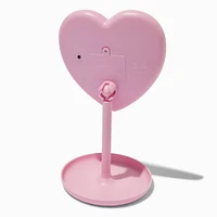 Pink Heart Light-Up Stand Mirror