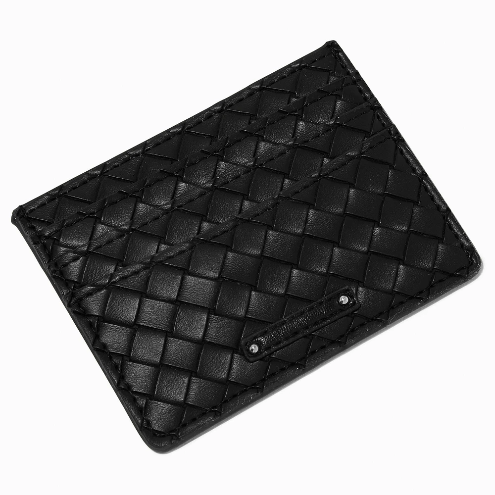 Black Woven Credit Card Case