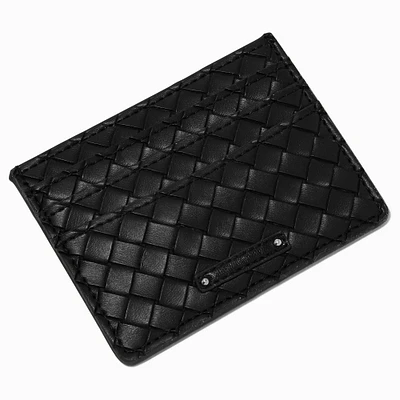 Black Woven Credit Card Case