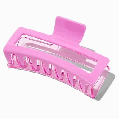 Large Two-Tone Pink Rectangular Hair Claw