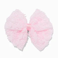 Claire's Club Pink Rose Hair Bow Clip