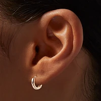 Rose Gold-tone Earring Stackables Set - 3 Pack