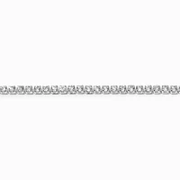 Silver-tone Cubic Zirconia Tennis Bracelet