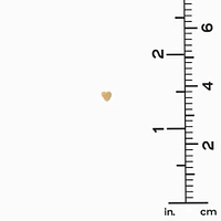 C LUXE by Claire's Gold-tone Titanium Micro Heart Flat Back Stud Earrings
