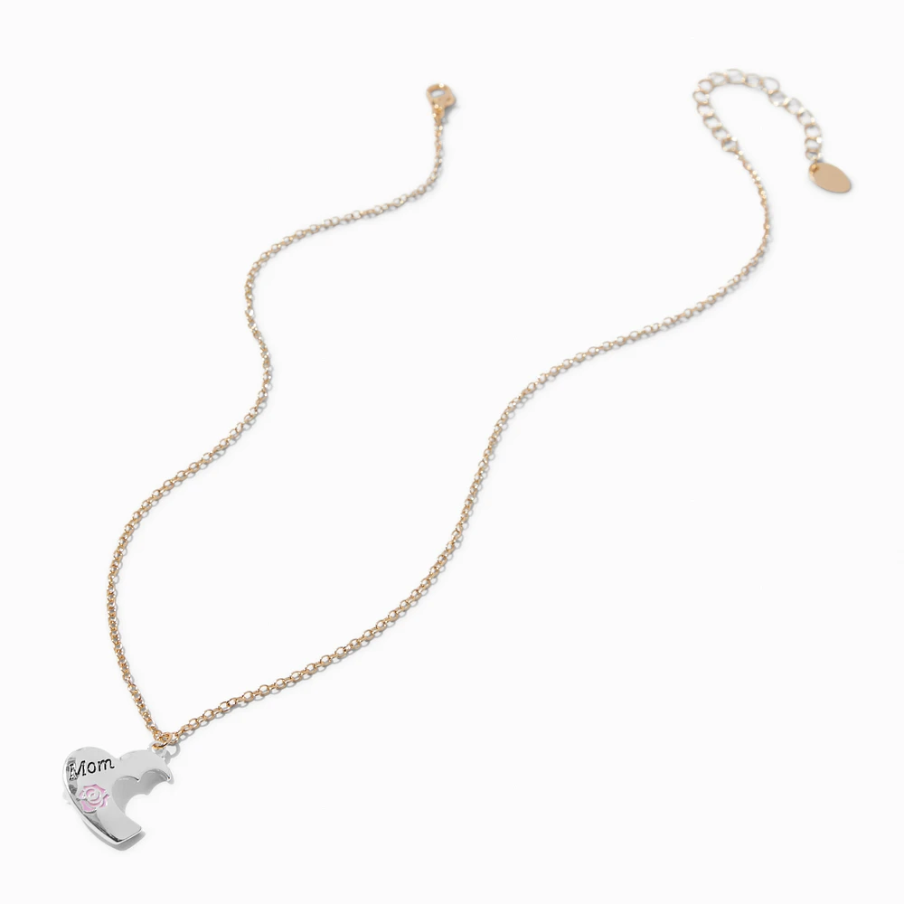 Best Friends Mom & Daughter Hearts Pendant Necklaces - 2 Pack