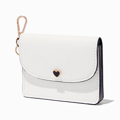 Black Heart White Card Case