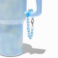 Clear Blue Chain-link Handle Charm
