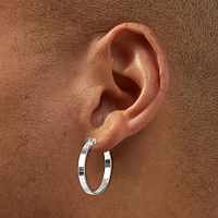 Silver-tone 20mm Hoops