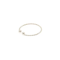 Silver-tone Stainless Steel Braided Faux Nose Ring