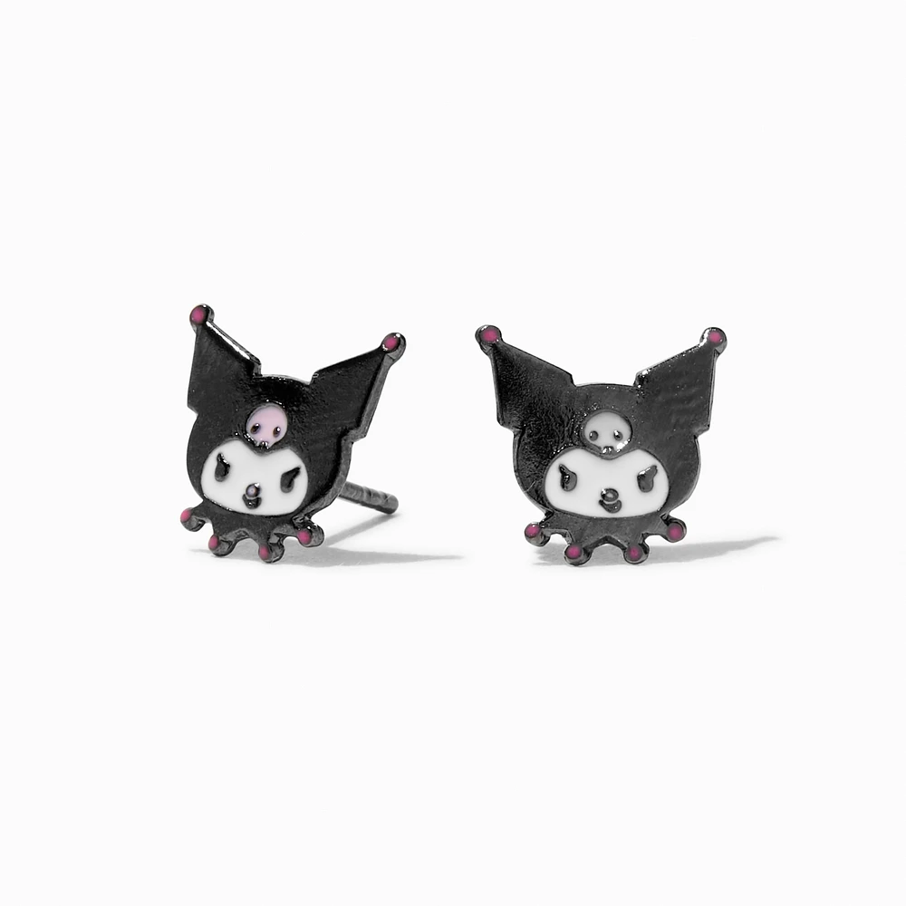 Sterling Silver Kuromi™ Enamel Stud Earrings
