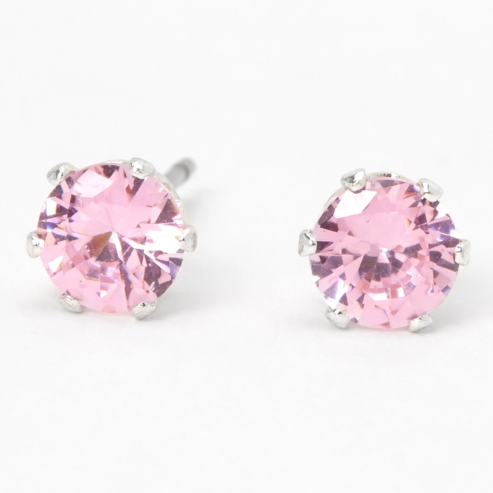 Cubic Zirconia 5mm Round Stud Earrings