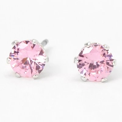 Cubic Zirconia 5mm Round Stud Earrings