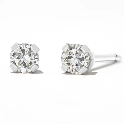 Round Diamond Stud Earrings 1/5 ct. tw. 14kt White Gold