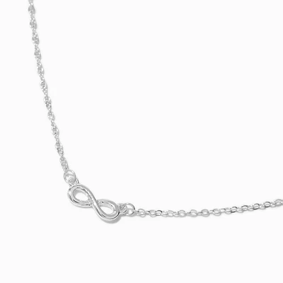 Silver-tone Mini Infinity Pendant Necklace