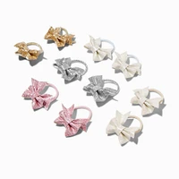 Claire's Club Glitter Bow Hair Ties - 10 Pack