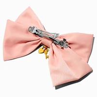 T H E M E x Claire's Heart Lock & Key Pink Hair Bow Clip