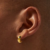 C LUXE by Claire's 18kt Gold Plated Crystal Heart Studs & Hoop Earrings