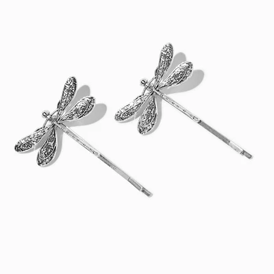 Silver-tone Dragonfly Hair Pins - 2 Pack 