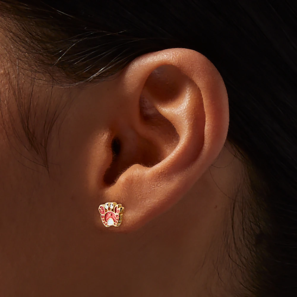 C LUXE by Claire's 18kt Gold Plated Crab Stud Earrings